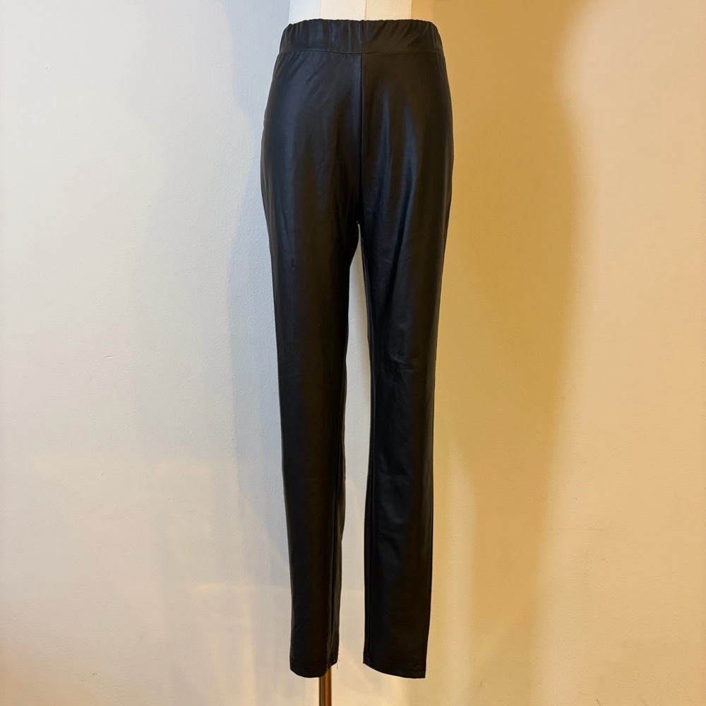 Primark Faux Leather Leggings Black - Size S (6/8)